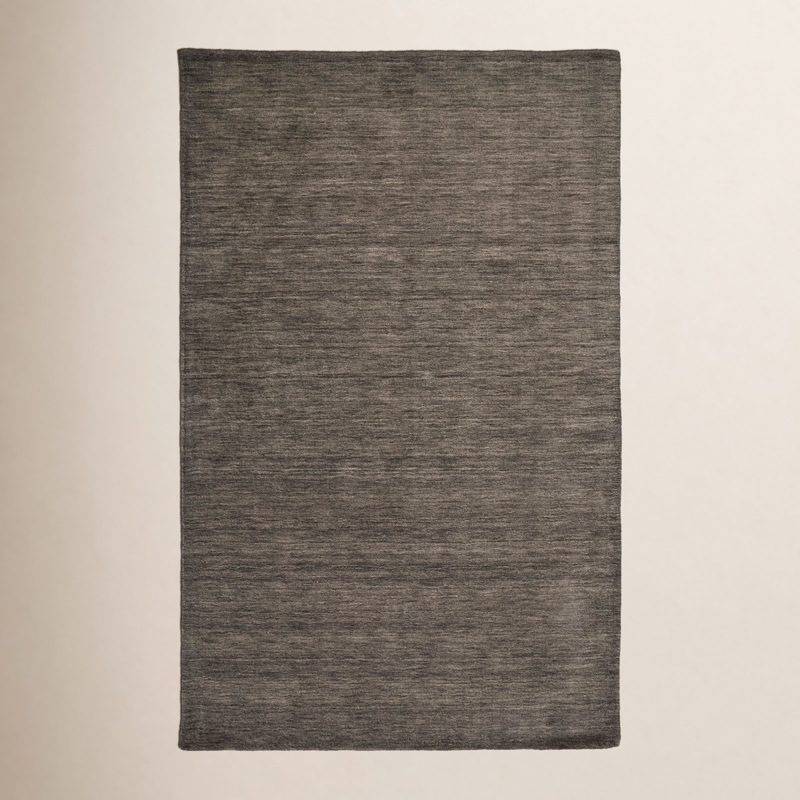 Lineville Dark Gray Hand-Woven Wool Rug, Rectangle 9'6" x 13'6"