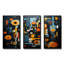 «Blue and Yellow Dynamic Abstract Shapes Fusion II», art mural abstrait-137812705-137812704
