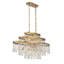 Lustre ovale 10 lumières en laiton chaud Luna