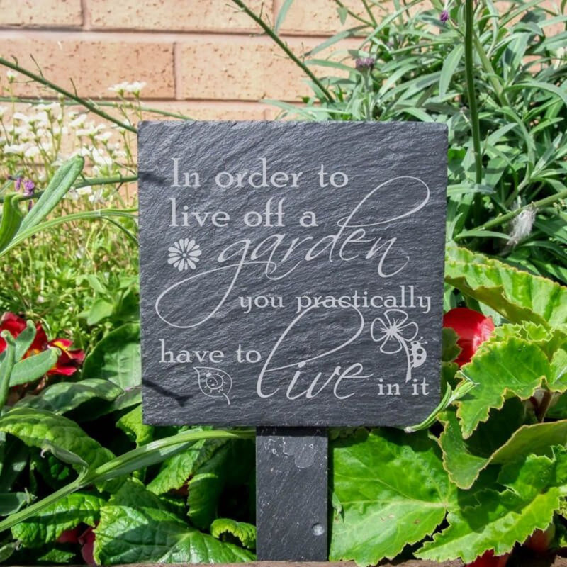 Wimberley Stone Plants & Flowers Garden Sign