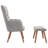 Khody Upholstered Armchair with Ottoman-583517155
