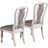 Transitional Style 7Pc Dining Set Dining Table W Oak Top 6Xside Chairs Cushion Seat Antique White Kitchen Dining Room