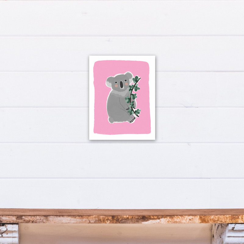 Art sur toile koala doux Briscoe, H 14 po x l 11 po x P 1,25 po, Rose