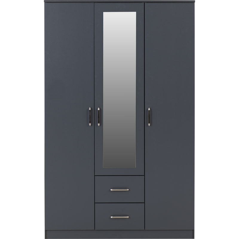 Tarves 3 Door Wardrobe, Dark Grey