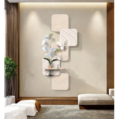Décoration murale italienne minimaliste italienne avec plantes vertes hydroponiques