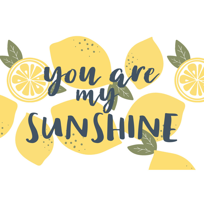 My Sunshine Lemons - Painting Print, Black Floater Framed, 30cm H x 46cm W