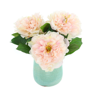 Peonies in Ceramic Vase