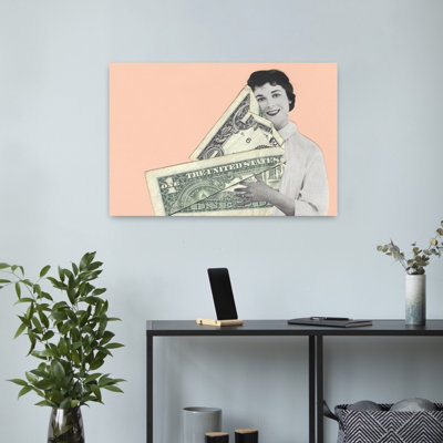 Cash Embrace Abstract Retro Vintage Wall Art Print