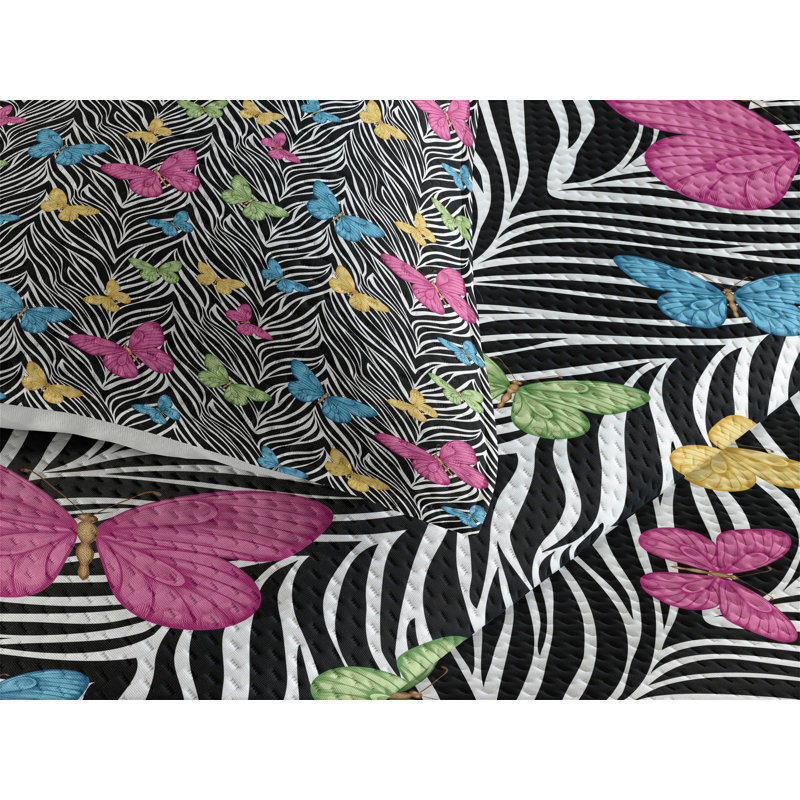 Glam Polyester Coverlet, King Bedspread + 2 Shams