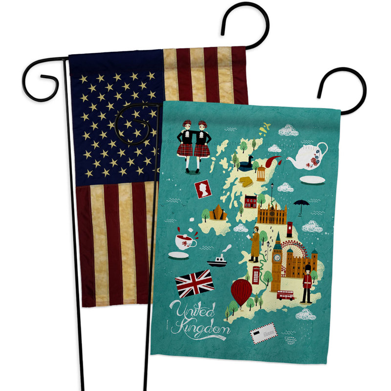Drapeau de jardin à 2 côtés en polyester 18 x 13 po