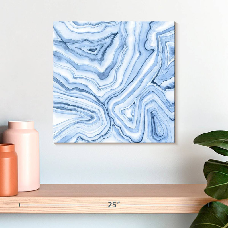 Indigo Agate Avery I, 16" H x 16" W