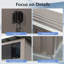 Remise de rangement extérieure en métal 6 pi x 5 pi avec plaque transparente pour fenêtre-123375630