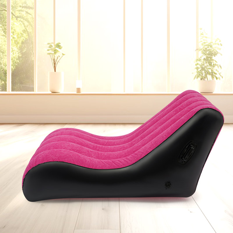 Inflatable Potable Folding Sofa Bed, Pink
