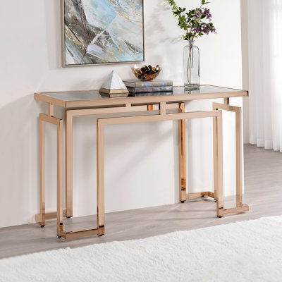 52'' Glass Top Console Table