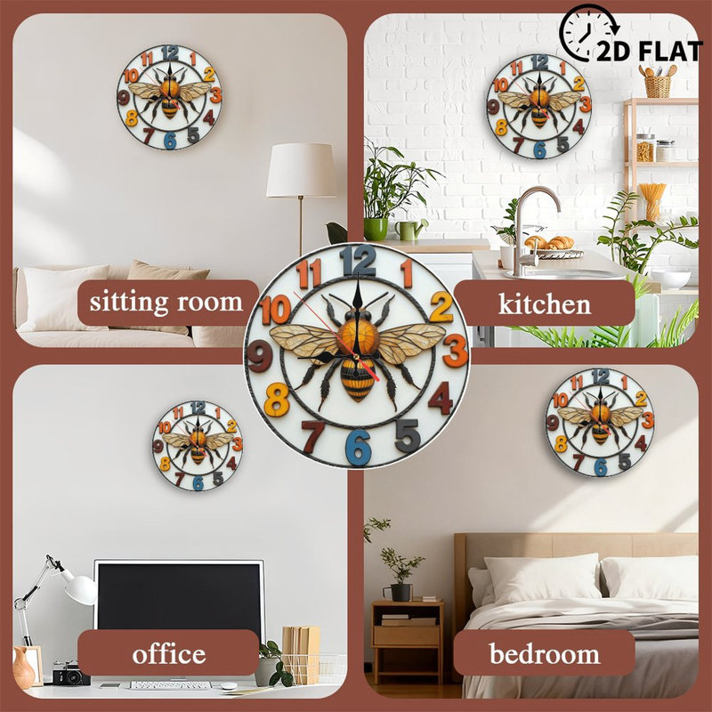 Horloge murale abeille