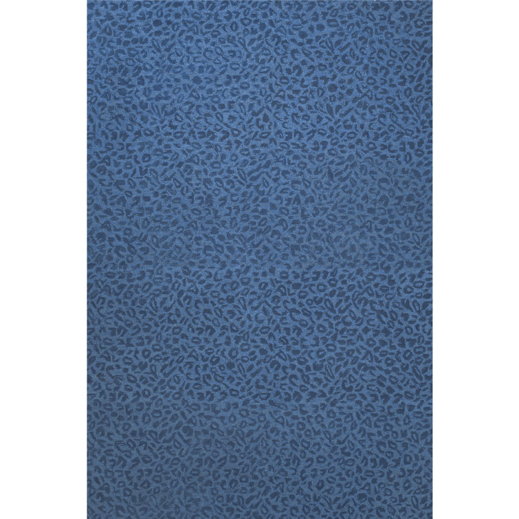 Leopardess Cobalt Blue Hand-Tufted Responsible Wool Rug