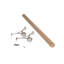 Quincaillerie de fixation complète et tube de chêne de 4 pieds-50904958