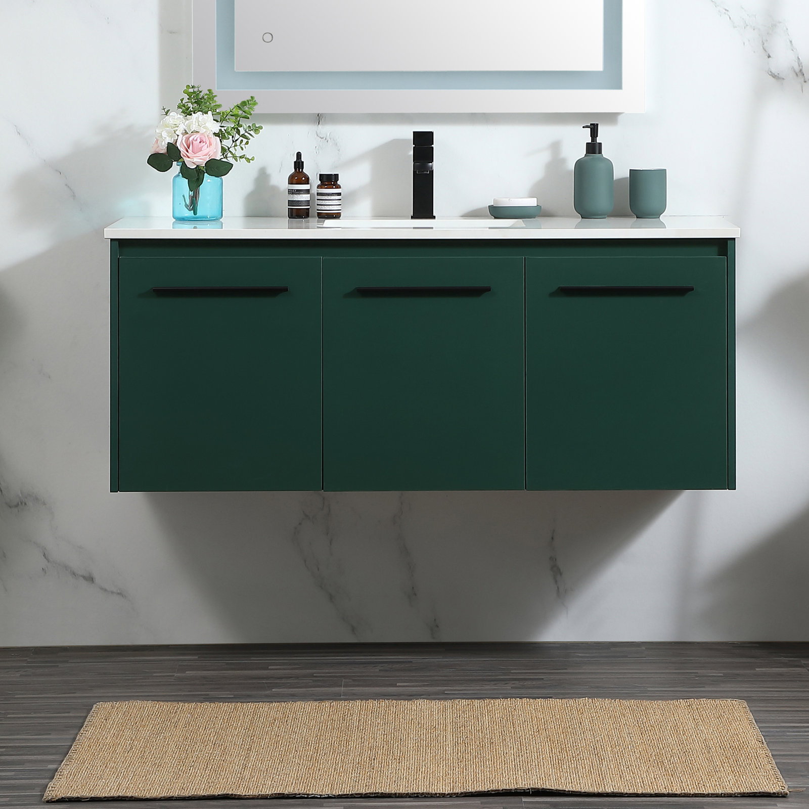 Penn 48'' Single Bathroom Vanity, Green
