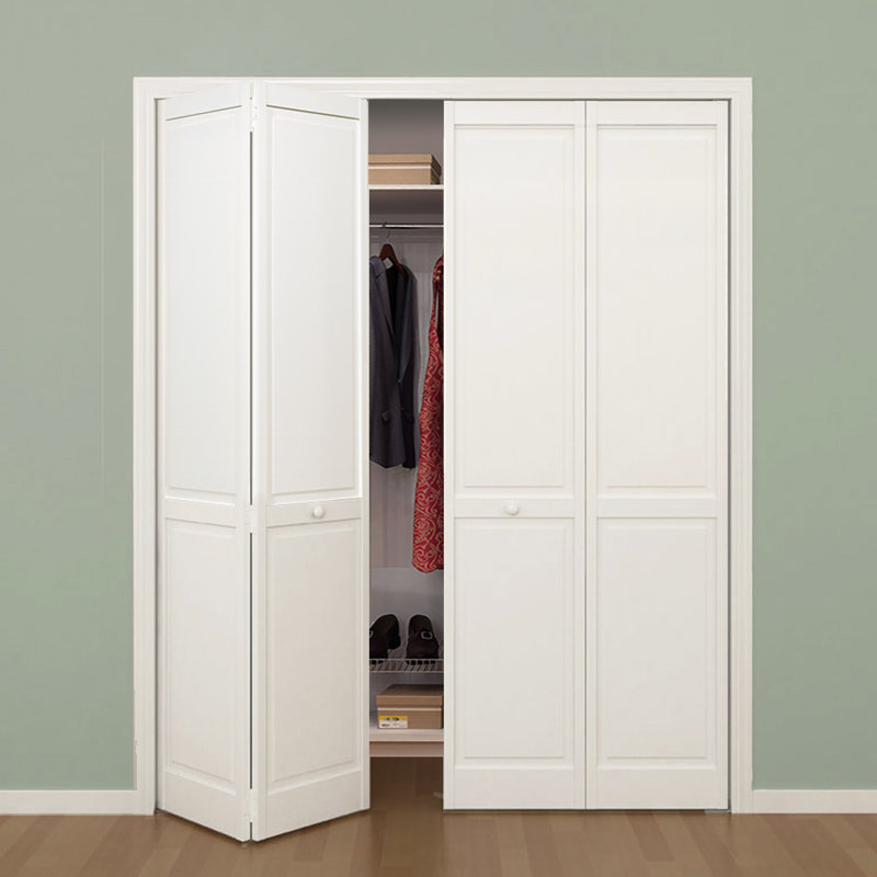 Bi-fold Traditional Four Panel White, 29.69" W x 78.75" H