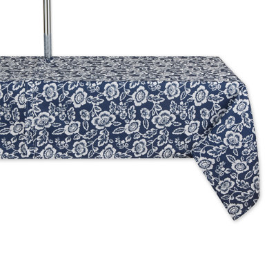 Nappe d'extérieur à imprimé floral bleu avec fermeture à glissière 60 x 120