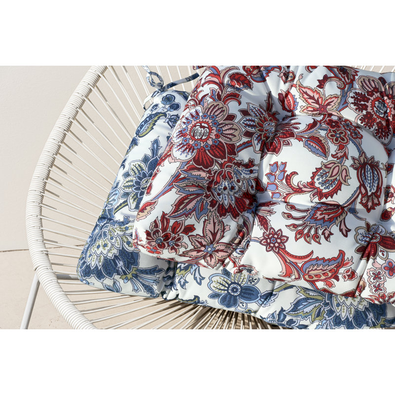 Coussins de banc d'extérieur, Rouge, Paisley