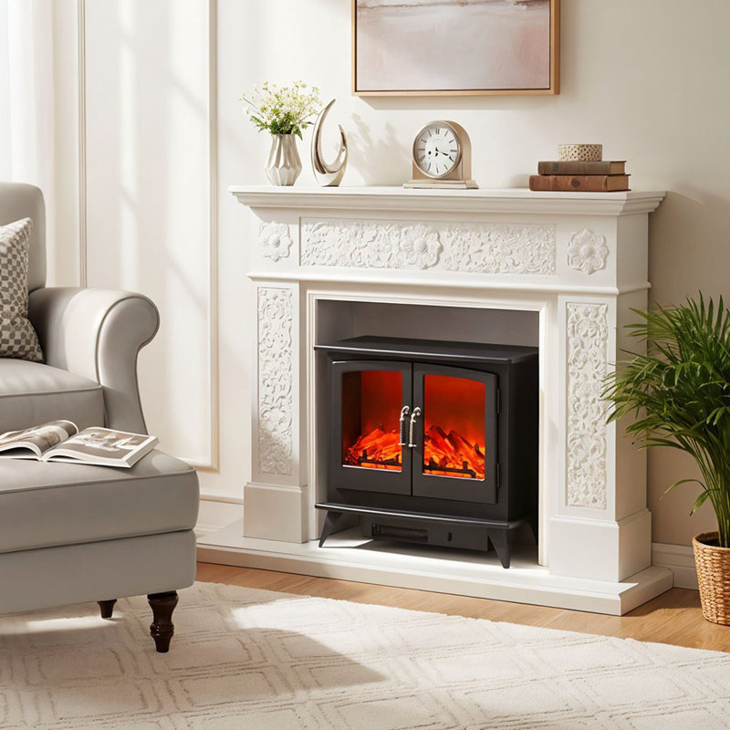 George Oliver 63cm W Black Electric Stove with 5100 BTU