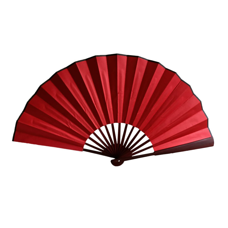 Ventilateur de mariage en dentelle pliable en forme de soie, Red