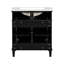 Meuble-lavabo de 30 pouces - noir, lavabo en céramique, durabilité durable, tablettes réglables, portes à fermeture en douceur noires avec accessoires attrayants,-1155879202