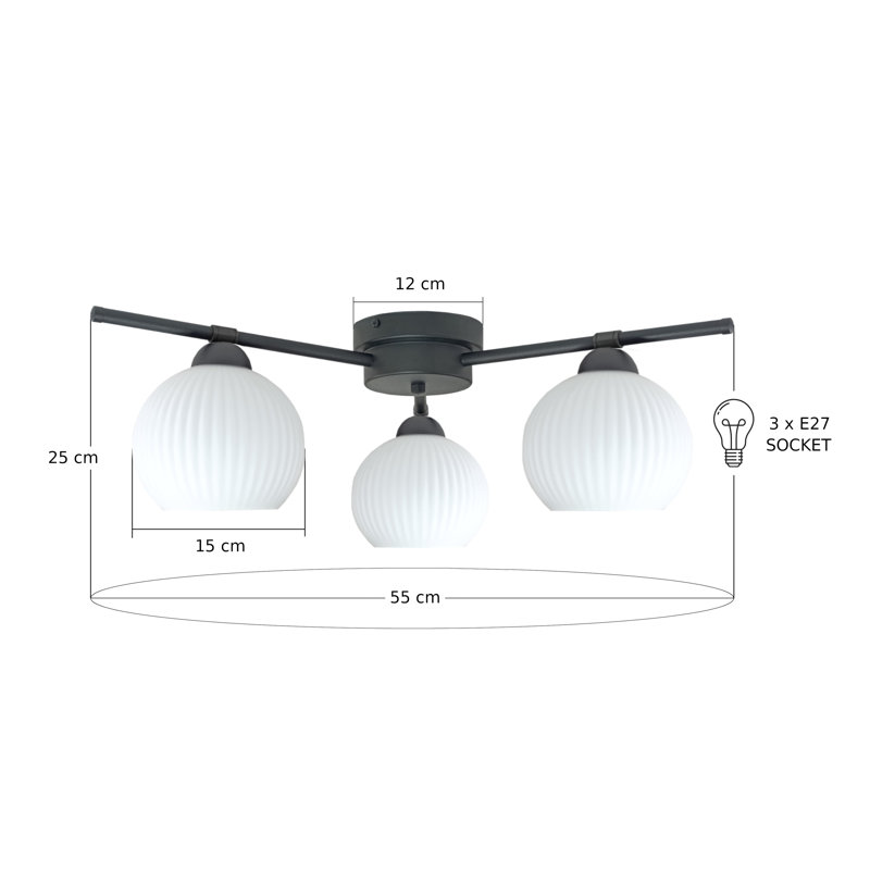 Albedo 3-light Flush Mount, White