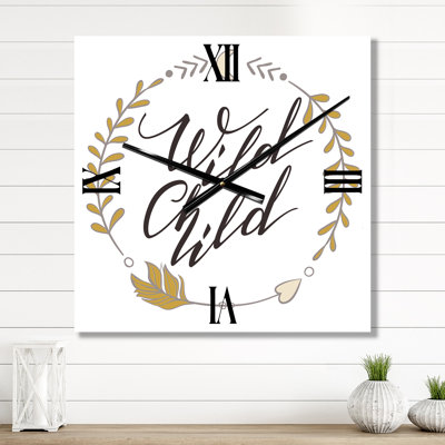 Wild Child - Traditional Wall Clock -  East Urban Home, E7272B82EAA34CE18854C4F876A1D8F2