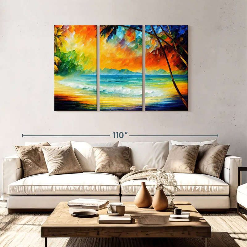 Plage tropicale Gillard IV, H 48 po x l 74 po