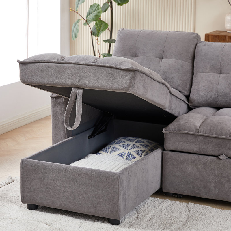 Sleeper Sofa Convertible Sofa Bed Sofa Arm Sofa Bed Couch Sleep Sofa Comfy Sofa Modern Sofa, Dark Gray