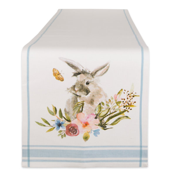 Rosalind Wheeler Rosenthal Rectangle Animal Print Easter Cotton Table Runner & Reviews