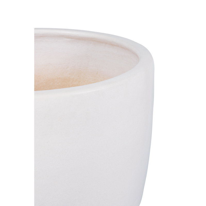 Ceramics Handmade Ceramic Planter, Linen Semi-Gloss