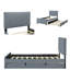 Lit plateforme en velours avec lit gigogne simple Modern-1433504586-1433504587