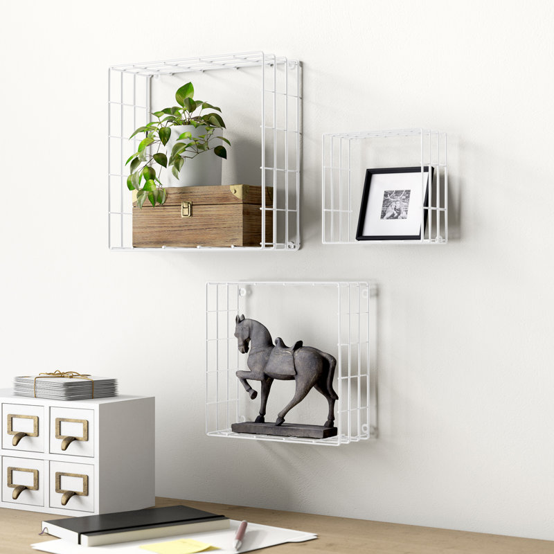 Ensemble de 3 tablettes flottantes Goolde, blanc