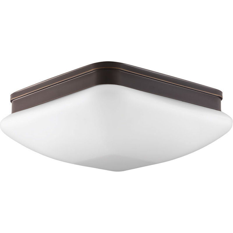 Nason Glass Flush Mount, Antique Bronze