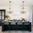 Black 5 - Light 27"W Dimmable Classic / Traditional Chandelier with Linen Shade for Dining Room-283644209-283644214
