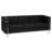 Igballe Contemporary LeatherSoft Sofa with Double Bar Encasing Frame-899104601