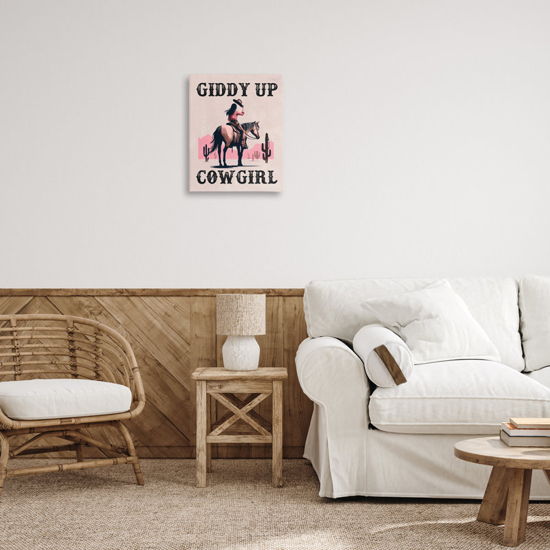 Art mural sur toile Giddy Up, H 20 po x l 16 po