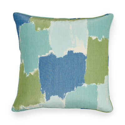 Colorblock Ikat Pillow