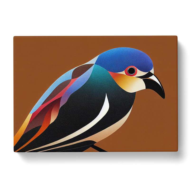 Engaging Abstract Bird - Wrapped Canvas Print, 50cm H x 76cm W x 3cm D