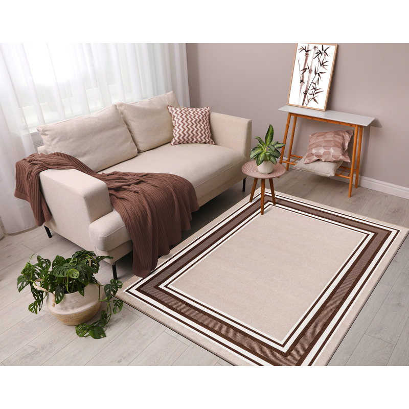 Tapis beige / brun Avigail, Rectangle 5 pi 3 po x 6 pi 11 po