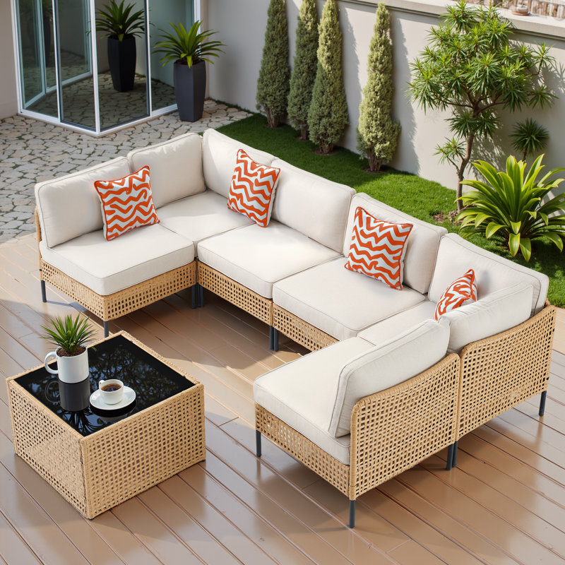 Ensemble de conversation modulaire 7 pièces Boho