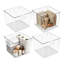 Très grands bacs de rangement carrés empilables avec poignées Sorbus - pour rangement, garde-robe, tablette et rangement-129437355-131552766