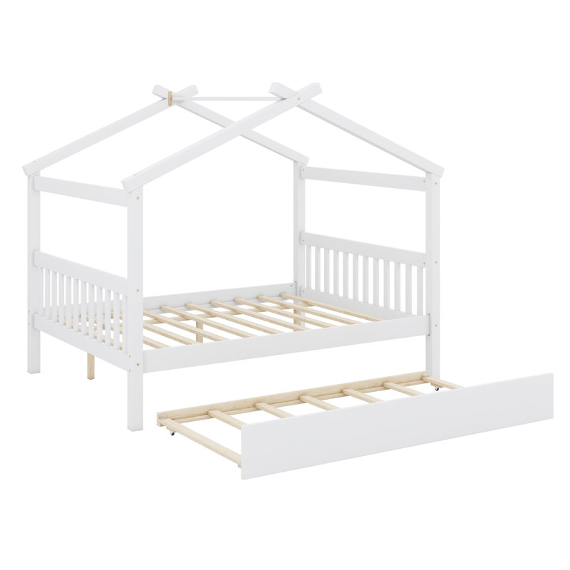 Lit en bois avec couchette