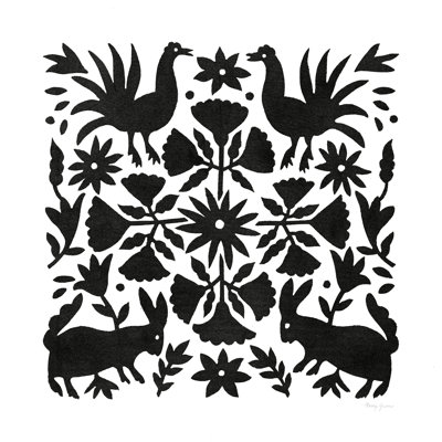 " Otomi Elegance Black V " by Nancy Green