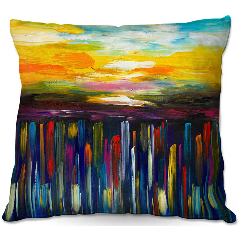  Housse et insert de coussin carré Tulip Fields I, 18 po x 18 po