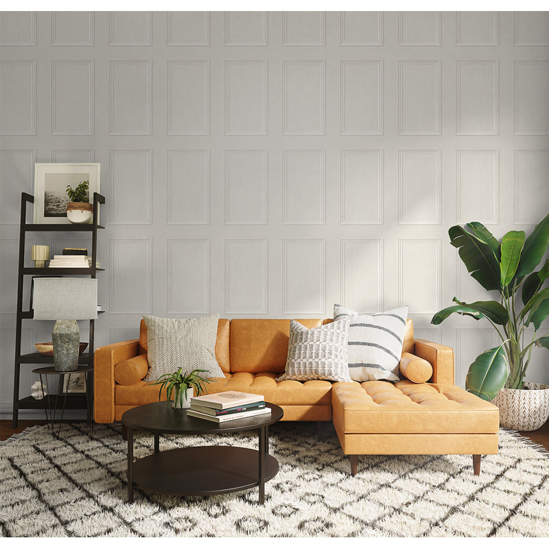 The Sojourn Wood & Shiplap Vinyl Peel & Stick Wallpaper Roll, Dove