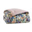 Édredon très grand 8 pièces, motif à rayures réversibles, housses de coussin décoratif à volants, matériau principal en coton de 8 pièces avec imprimé floral éclatant, revers brossé doux et structure
